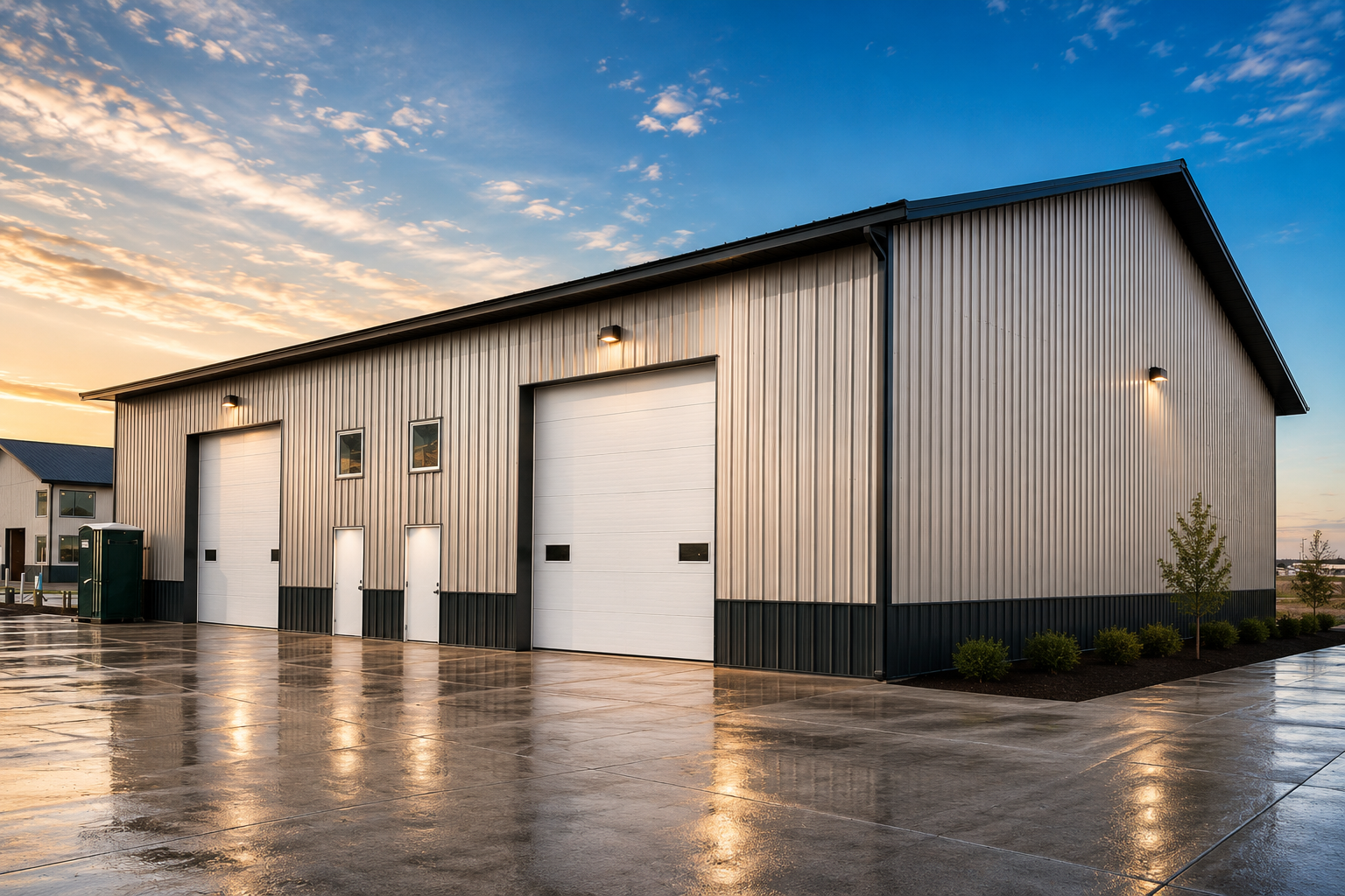 Modern shop building exterior